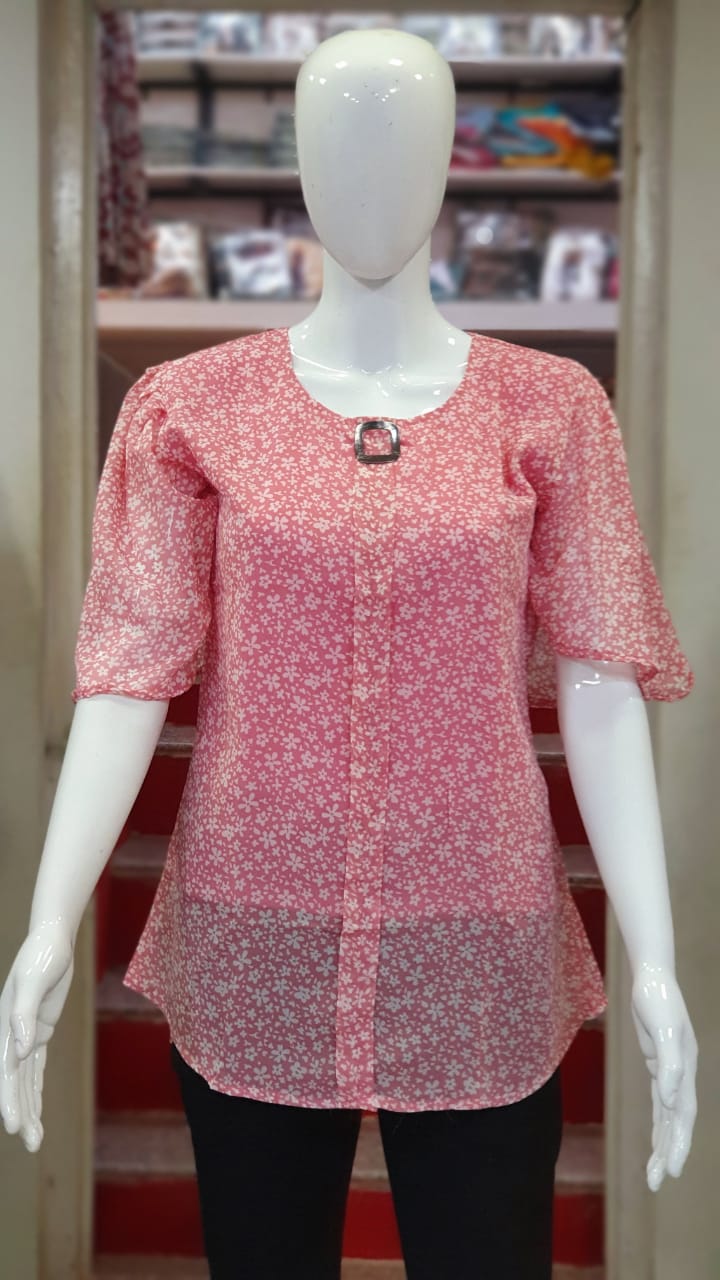 Ff 4722 Georgette Fancy Wear Printed Top Collection